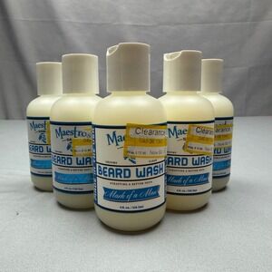 Maestro's Classic Beard Wash Mark of a Man Bergamot Black Pepper 4oz Lot of 5